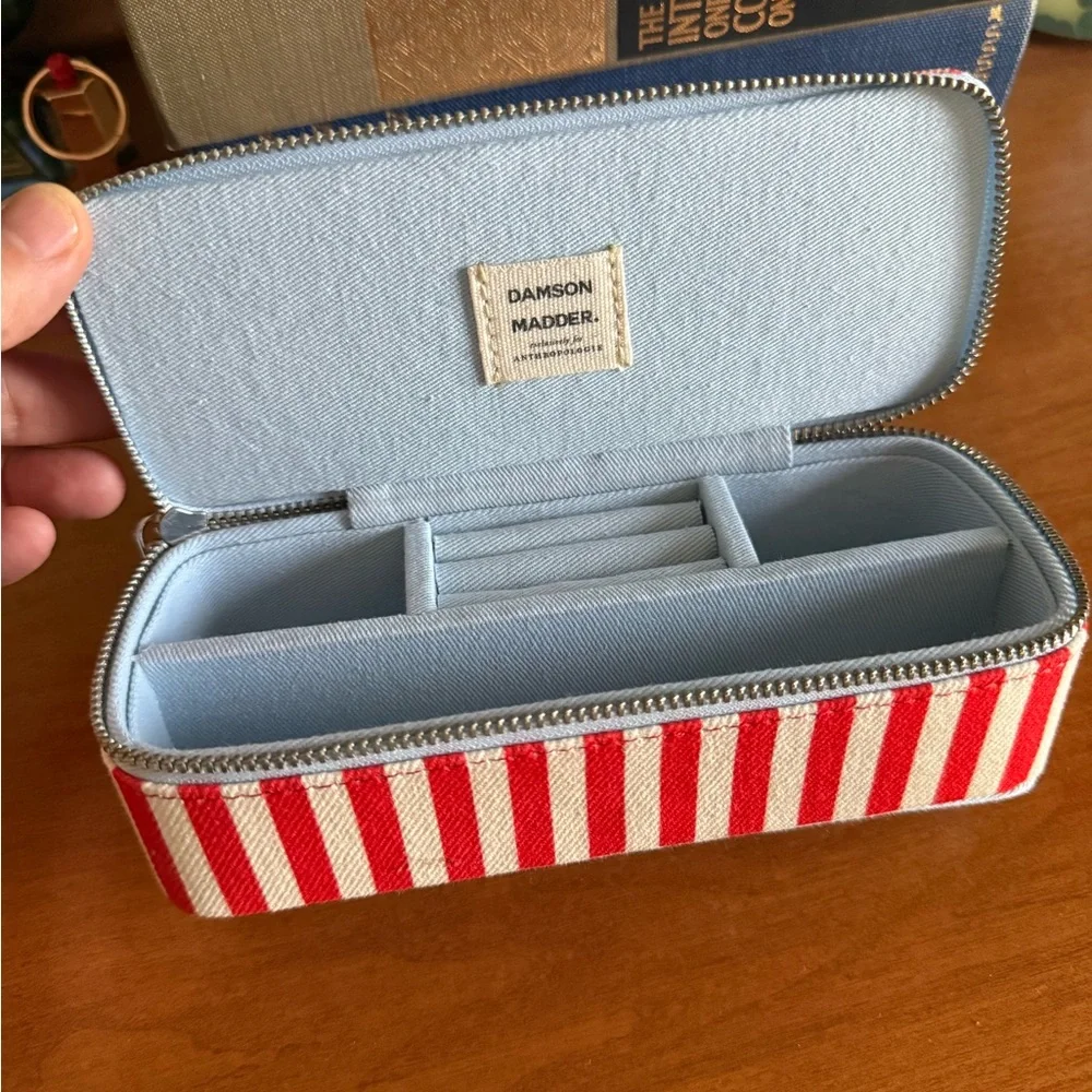 Damson Madder Damson Madder Striped Fabric Jewelry Box - Picture 2 of 4